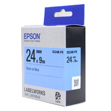 정품[엡손 EPSON] 라벨테이프/SC24B/SC24B-PX (24mm 파랑바탕/검정글씨)[OK720,730,500P,900P.1000P]