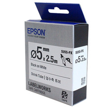 정품[엡손 EPSON] 열수축튜브/ SU5S-PX (5파이X 2.5M )/ 흰바탕/검정글씨 [LW-Z700. LW-Z900]