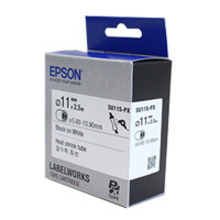 정품[엡손 EPSON] 열수축튜브/ SU11S-PX (11파이X 2.5M )/ 흰바탕/검정글씨 [LW-Z700. LW-Z900]